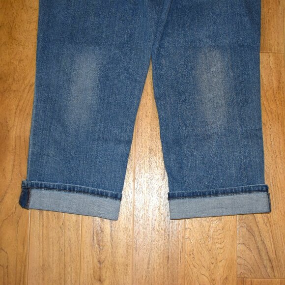 NYDJ Marilyn Straight Cuffed Denim Capris Sz 10 - Picture 6 of 10